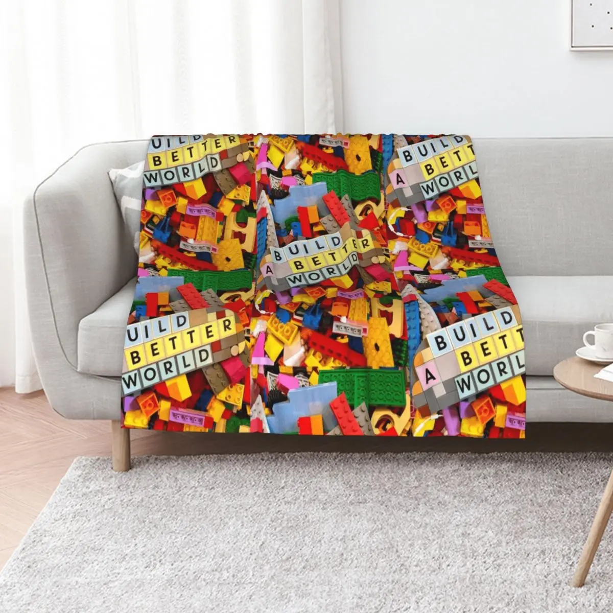 

Build a better world Throw Blanket Decorative Sofas Single christmas gifts Plaid Blankets