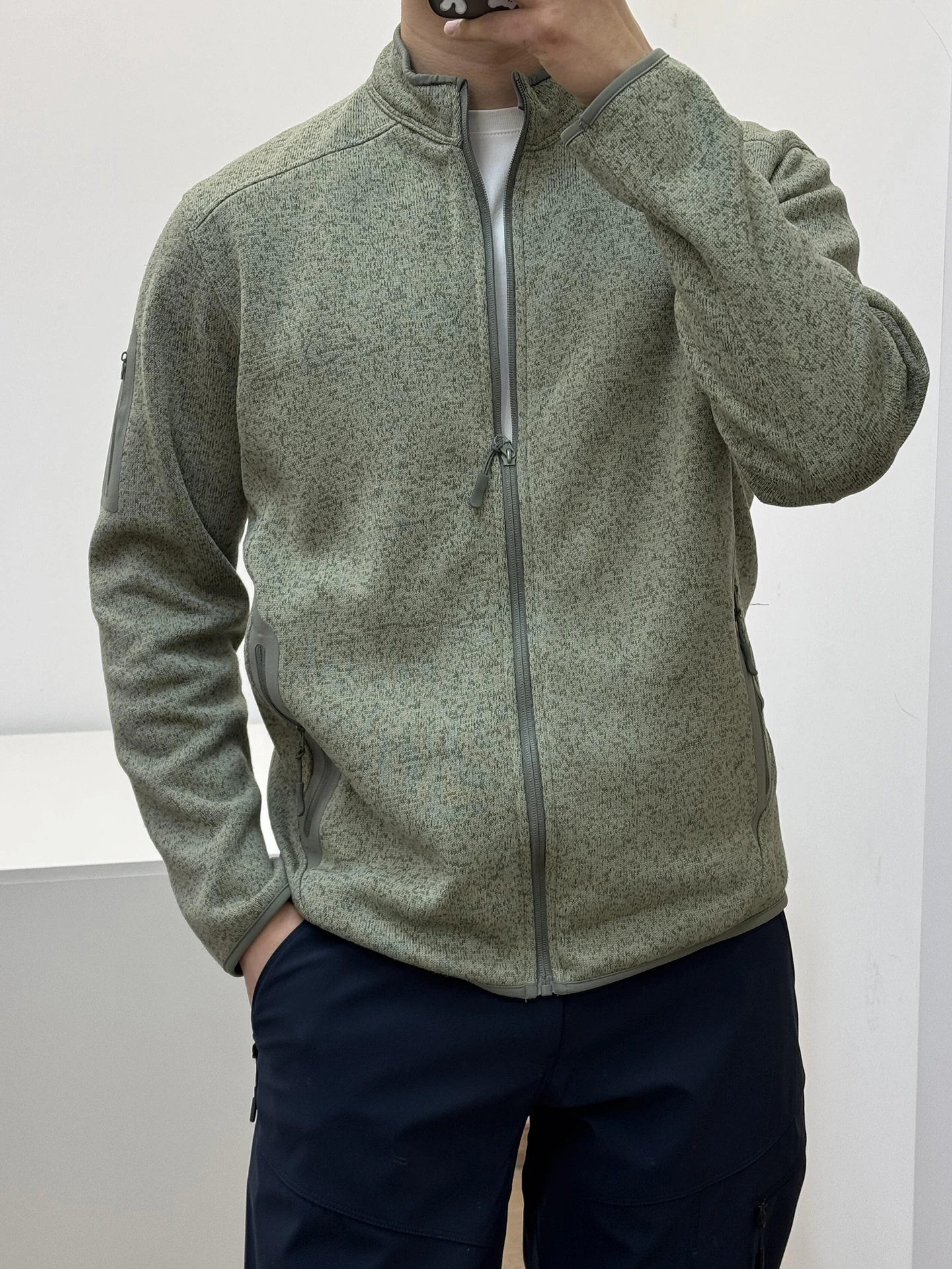 

een Stand Collar Fce Jaet Men's Autumn Cleanfit Heavyweight Open Cardigan Sweatirt Outdoor Sports Zipper Coat