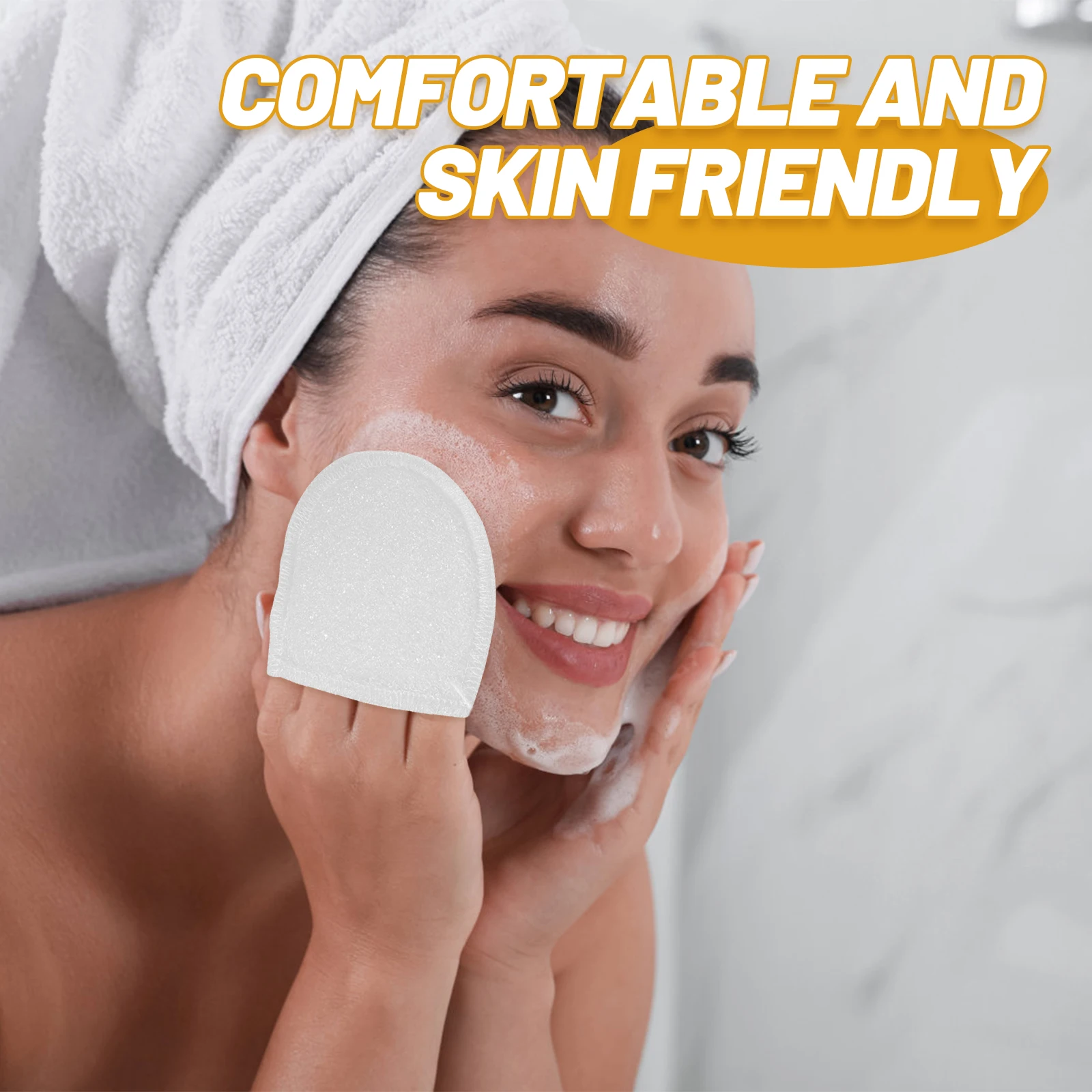 

2pcs Facial Cleansing Gloves Deep Pore Cleaning Oil Removal Makeup Remover Mitts Sensitive Skin Reusable Bath Foaming Bag