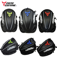 Motocentric Motorcycle Tail Bag Waterproof Reflective Carbon Fiber Leather Motocross Back Seat Bags Rider Riding Shoulder Pack