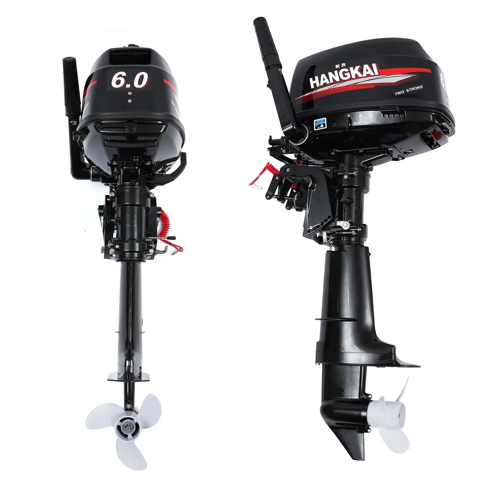 Outboard Machine Hangkai Gasoline 2 stroke 6 Short Shaft Petrol Engine