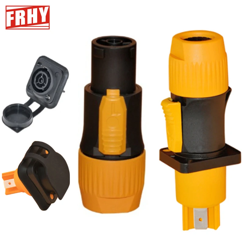 1PCS Waterproof 3-Pin Audio Power Plug for Stage Lighting/LED/Industrial High-Power Applications Heavy Duty Connector