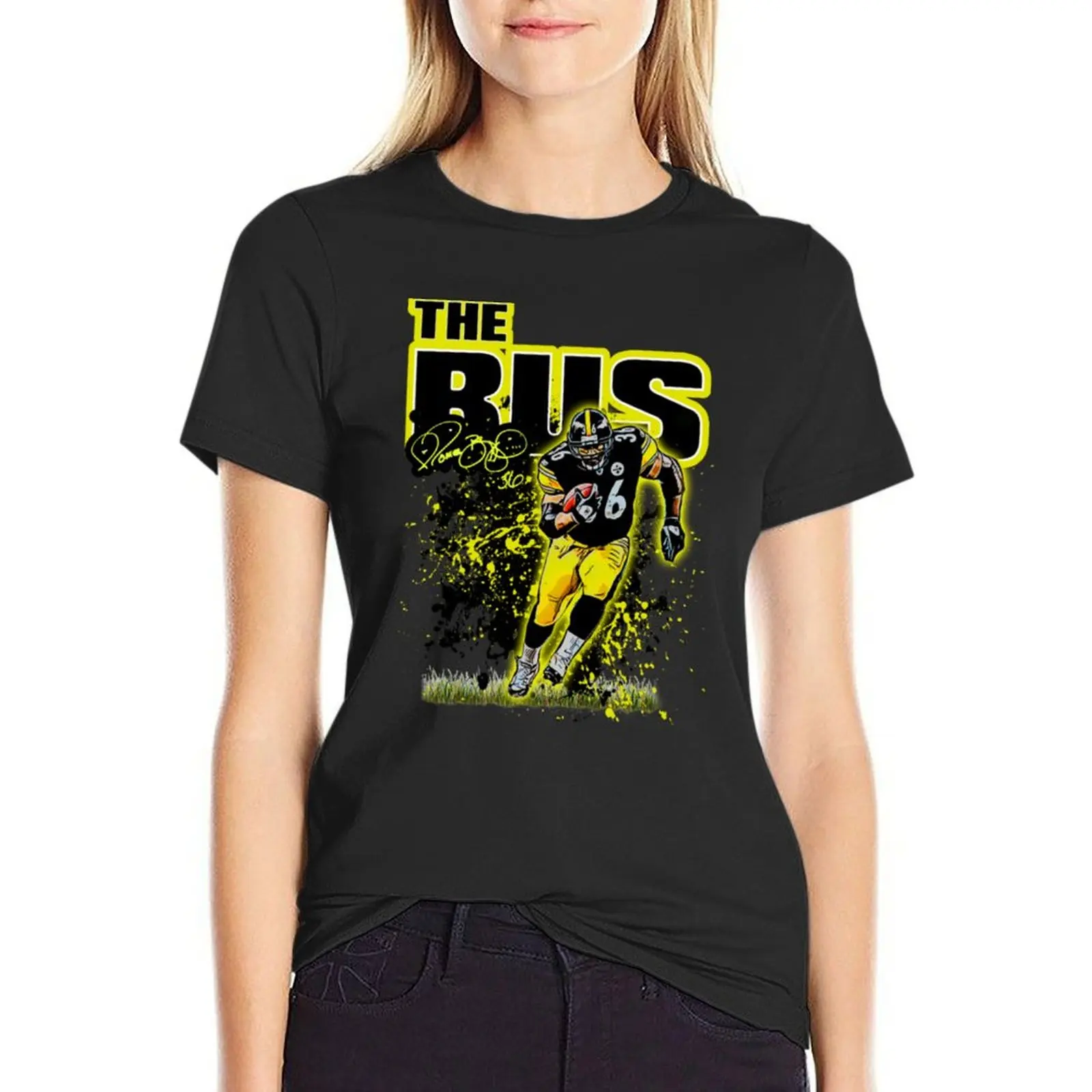 Jerome Bettis the Bus T-Shirt animal prinfor tees t-shirt dress for Women plus size