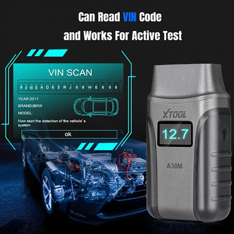 Picture 5: Full System Diagnostic Tool XTOOL A30M OBD2 Bi-directional Control Scanner for Andriod/IOS Car Code Reader