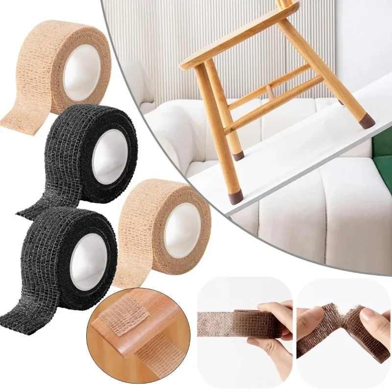 4pcs Chair Leg Caps Non Woven Fabric Feet Protector Pads Protective Tape Furniture Table Covers Socks Plugs Home Decor