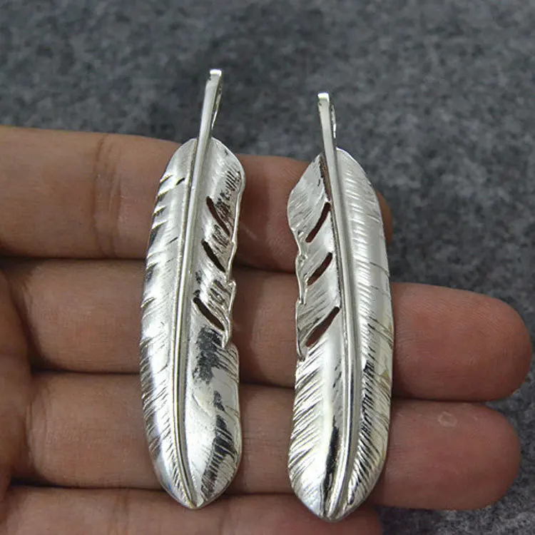 925 فضة ريشة قلادة رائعة الراقية الطبعة اليابانية الأزياء والمجوهرات يو وينلي نفس النمط قلادة #2