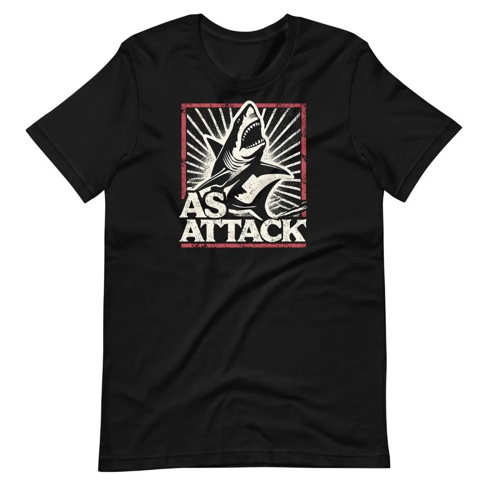 

Shark as Attack Retro Unisex T-Shirt | Soft Tee Funny Graphic Gift for Lovers