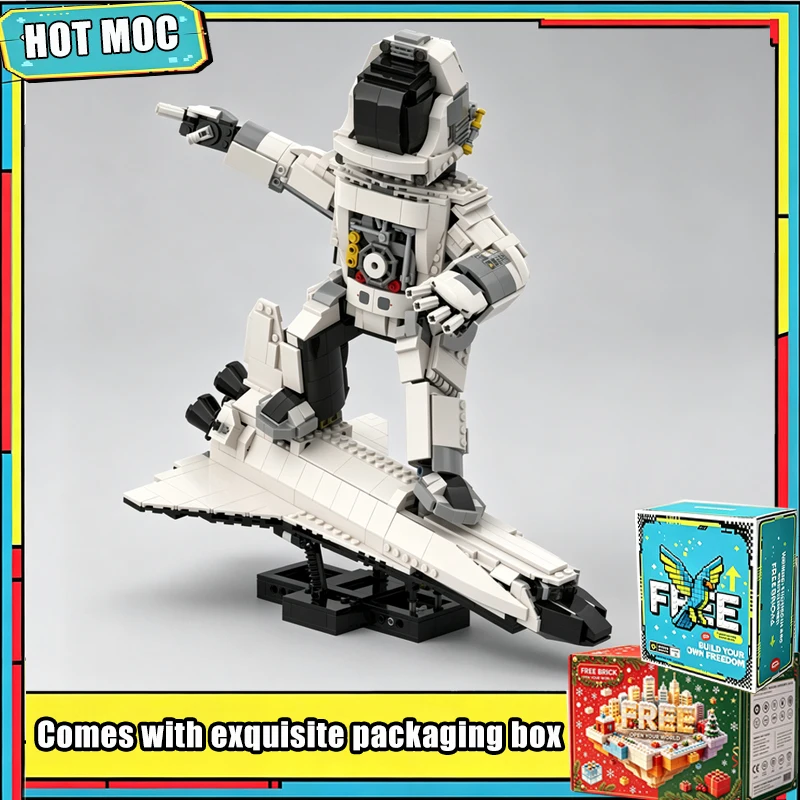1498PCS Space Astronaut Surfing Figure Building Blocks Galaxy Explorer Model DIY Creative Assembly Educational Toy Popular Gift