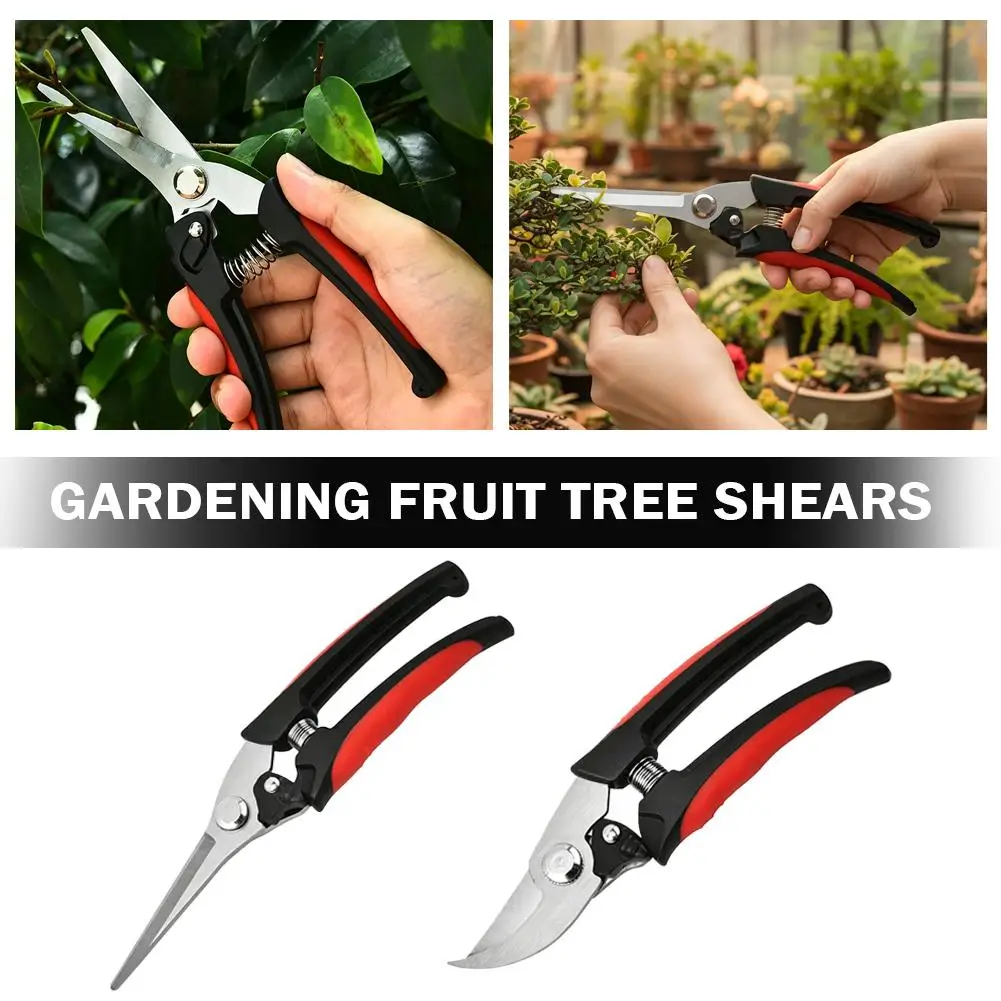 

Professional Stainless Steel Gardening Pruning Shears Ergonomic Non-Slip Handle For Bonsai Fruit Trees Flower Trimming