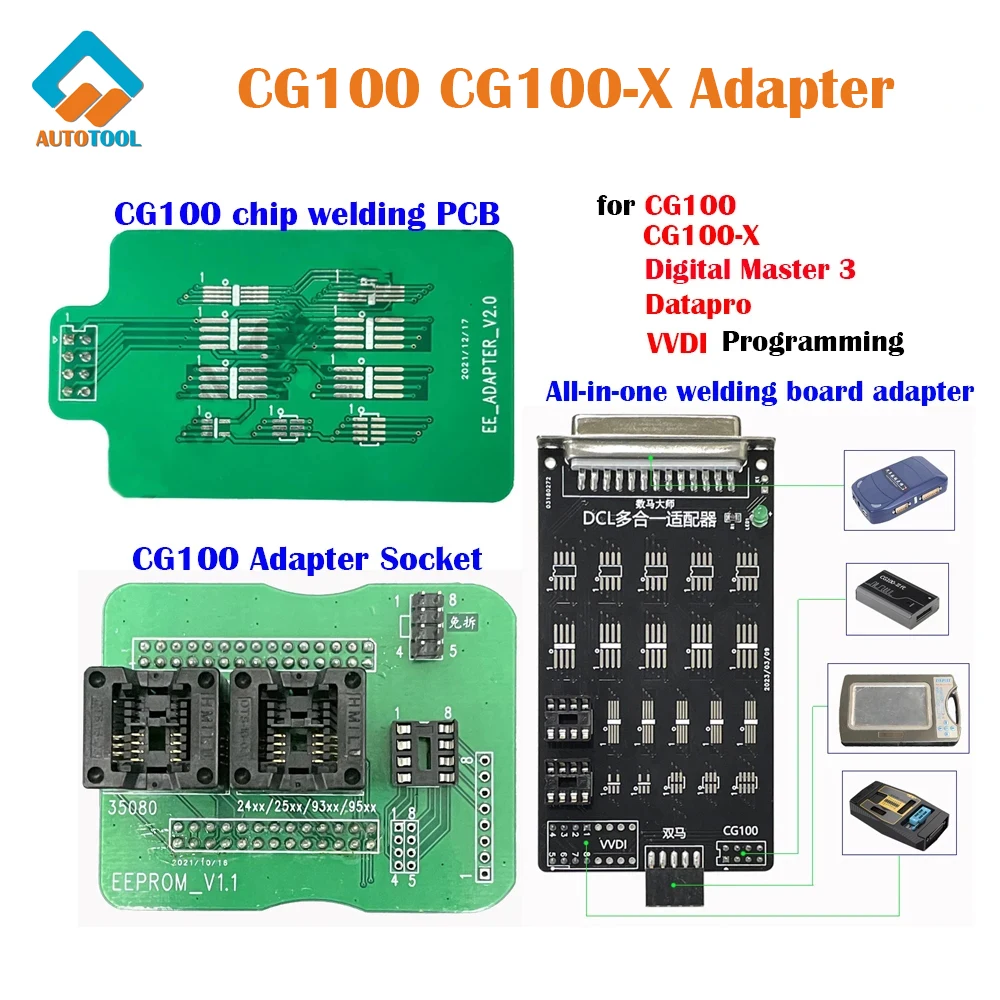 CG100X CG100 Programmer Adapter Chip Welding Board Digital Master Dataprog Welding Wire Car Meter regolazione Air-bag Repair Tool