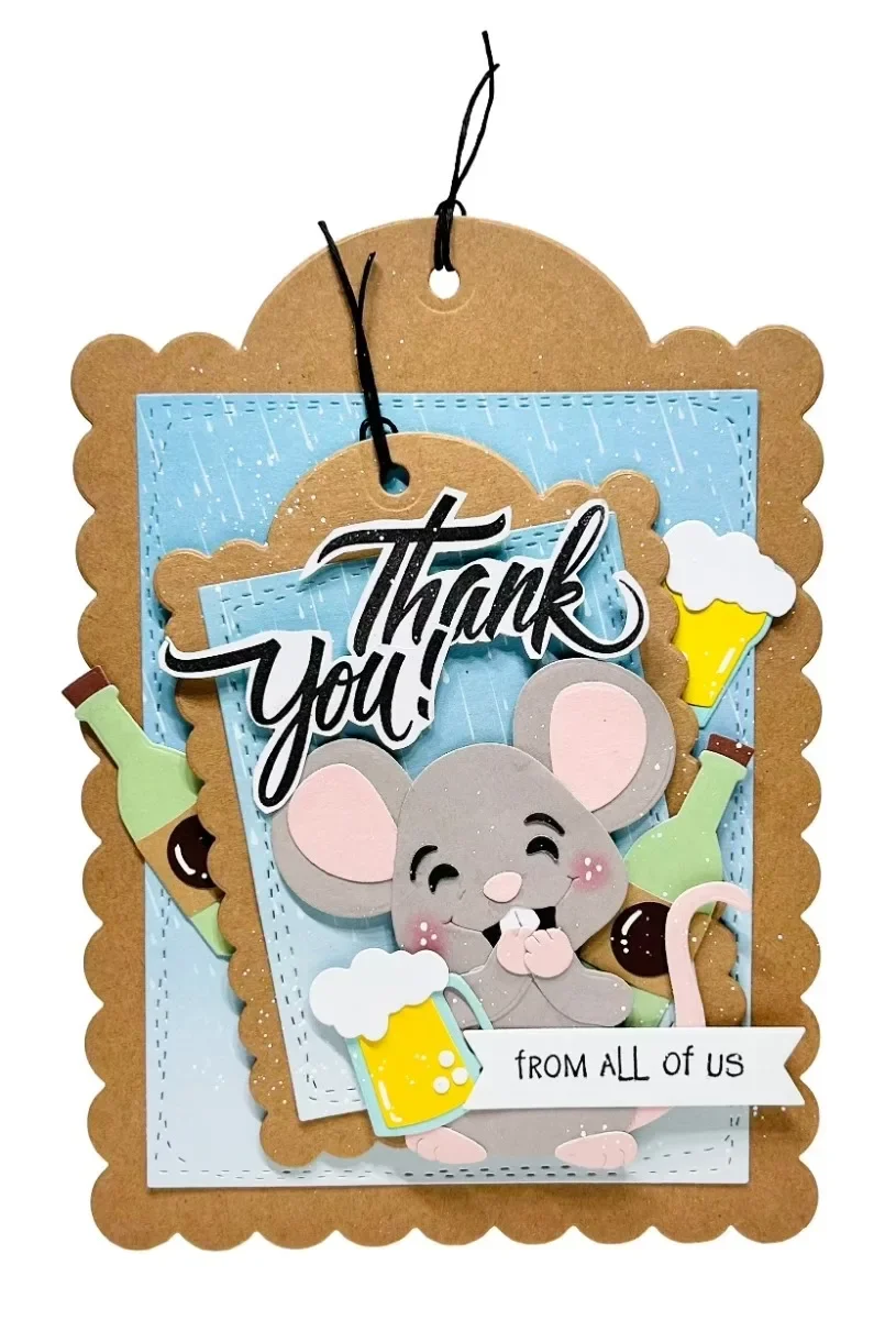 Thank you Koalifie Ozzy Ticket Notebook Giftcard holder scallop Metal Cutting Die Stamp Stencil Scrapbooking Diary Embossing HOT view 3