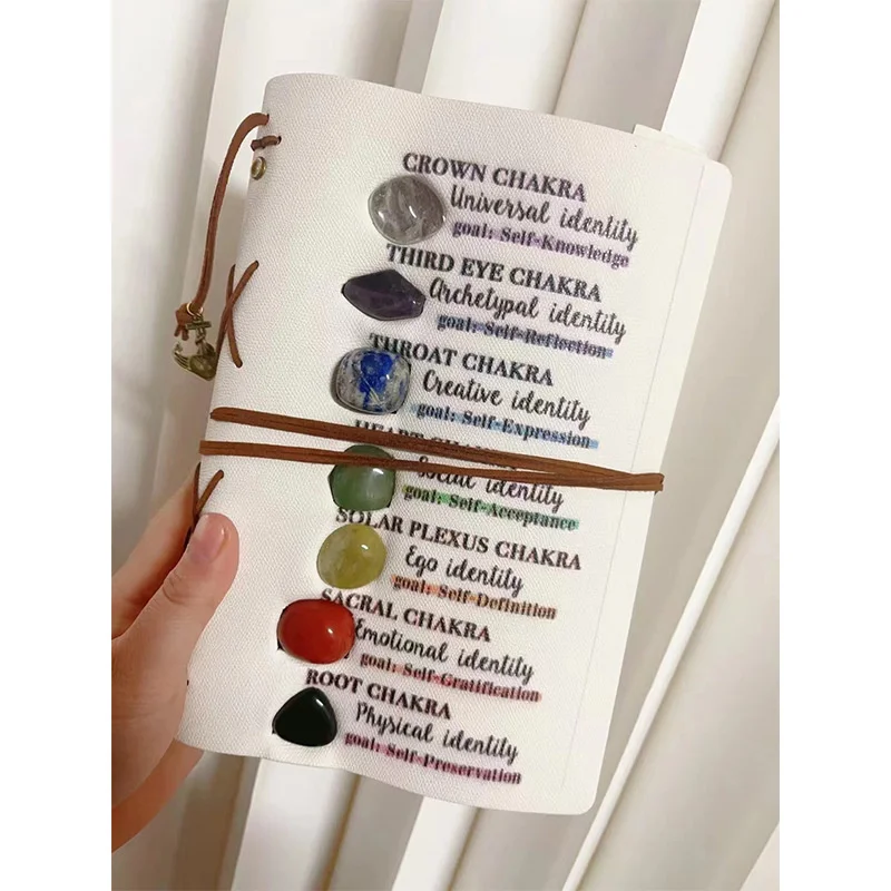 Livre et grand livre en pierre de cristal pour enfants, incrusté classique, livre tridimensionnel, livre d'enregistrement, fournitures scolaires, cadeaux, sept documents