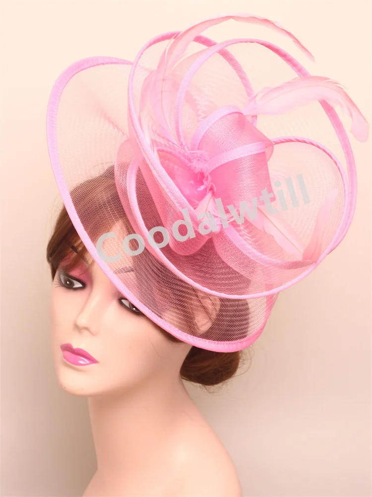 

Church Wedding Party Fascinator Hats Headband Women Kentucky Derby Race Millinery Mesh Hair Accessories Ladies Cocktail Headwear