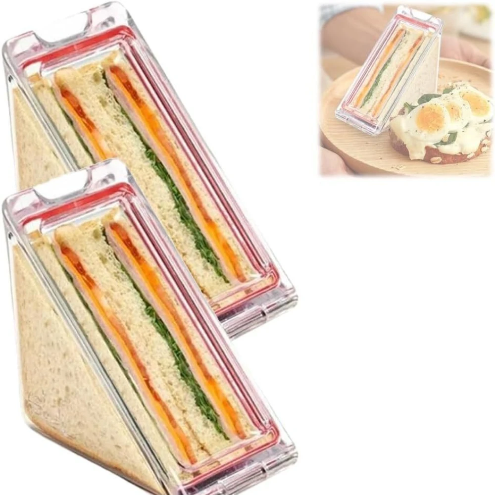 Magnetic Sandwich Containers Creative Simplicity Sandwich Transparent Food Storage Boxes Reusable AS Food Materials Storage Box
