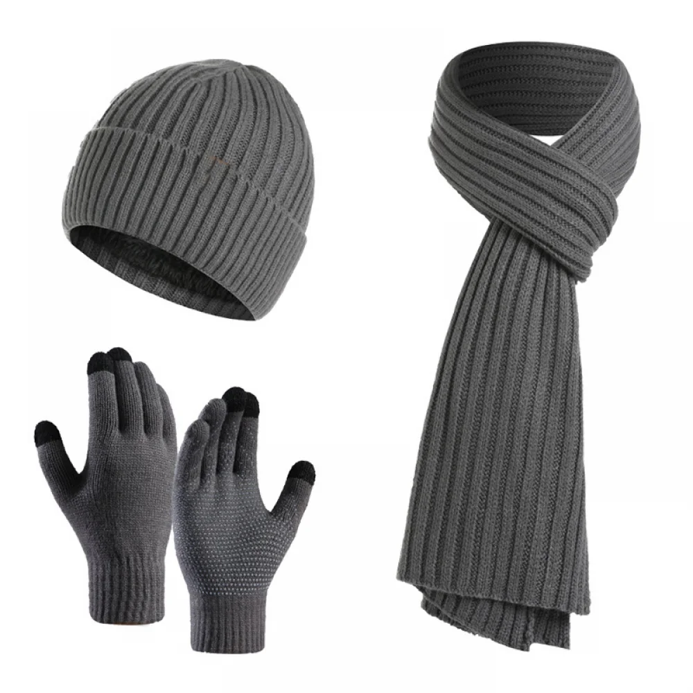 Hoed en sjaal Handschoenen Set Cosplay Kostuumaccessoires Winter Warm pak Outdoor Caps Dames Geschenken Hoeden en driedelige groothandel