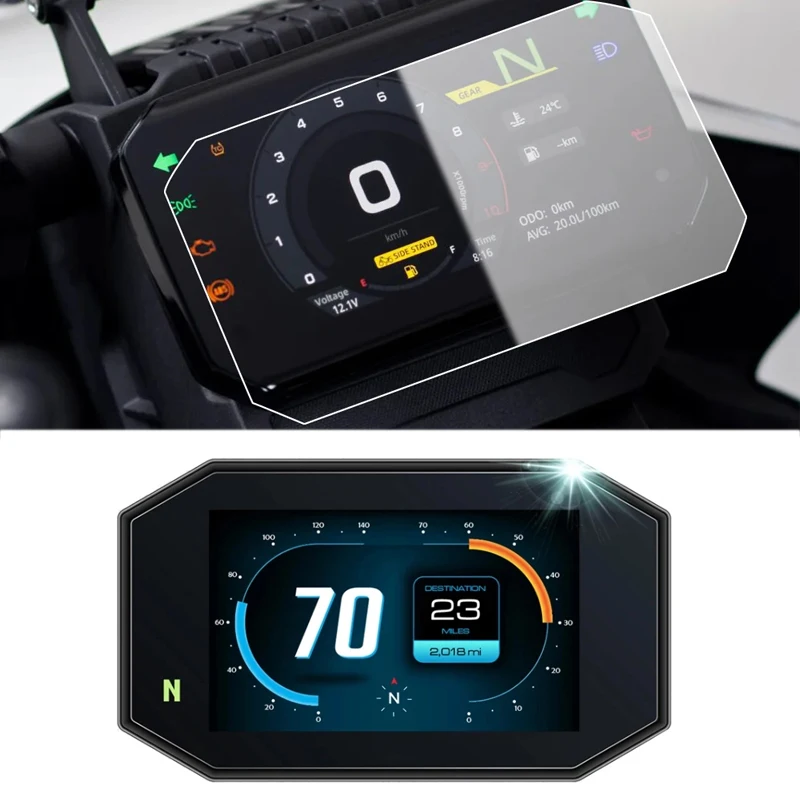 

For CFMOTO 450MT 450mt 450 MT 2021-2024 2023 Motorcycle Cluster Screen Scratch Protection Film Dashboard screen Protector