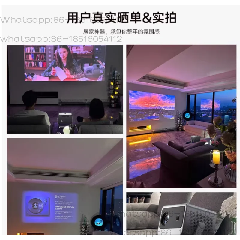 4K Bedroom Living Room Home Theater Mobile C2Pro Projector New Home Office Ultra High Definition Smart Projector Decoding