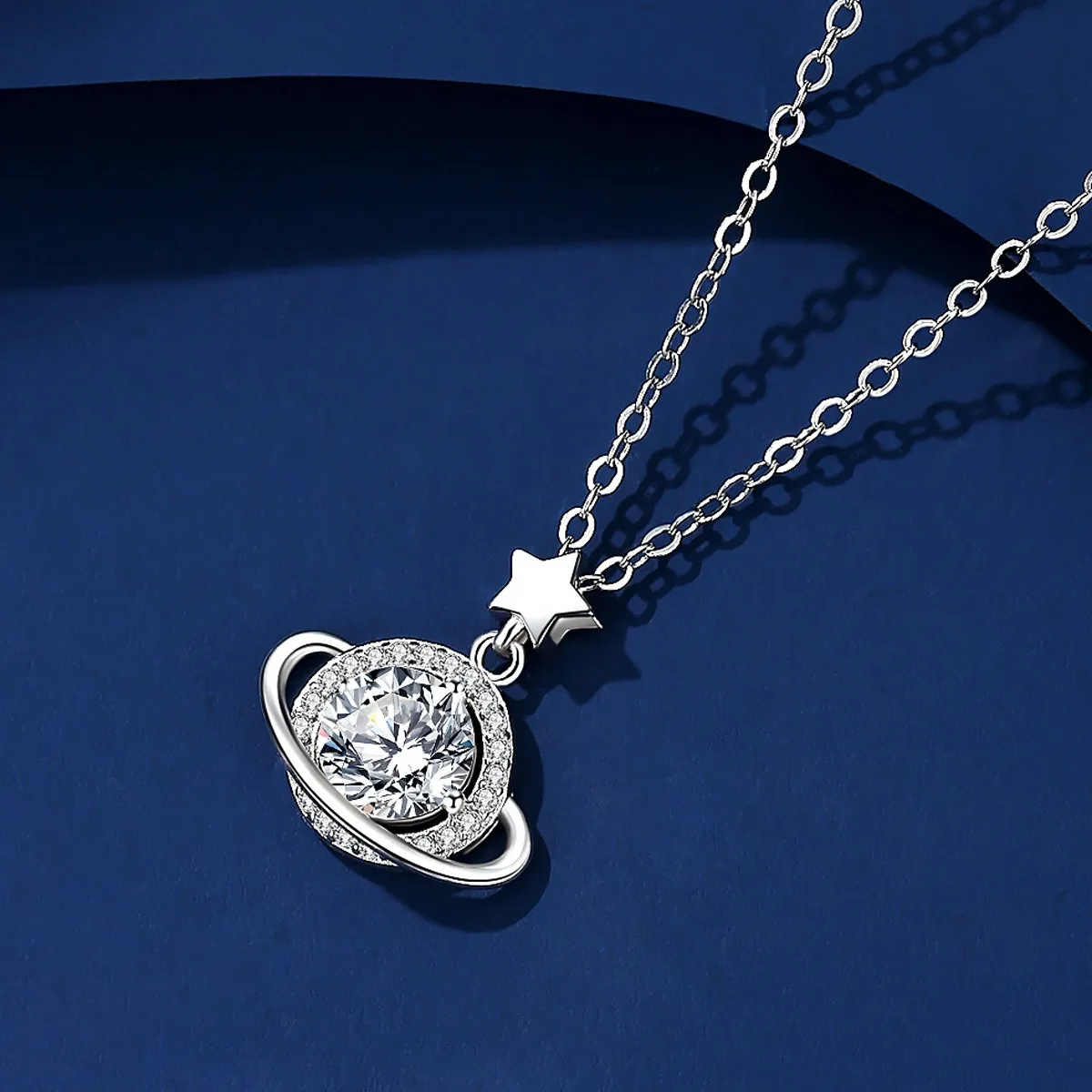 

1CT Luxury Moissanite Necklace for Women S925 Sterling Sliver Pendent Party Fine Jewelry With Gift Box