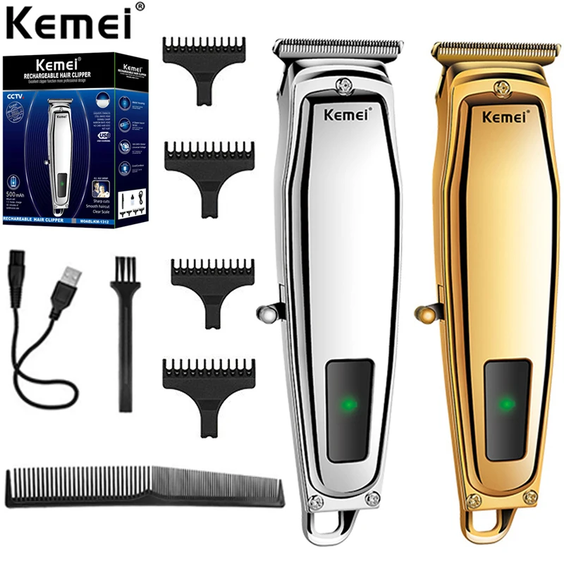 

Kemei original rechargeable electric Hair clipper for men Large capacity LCD intelligent display barber KM-1312