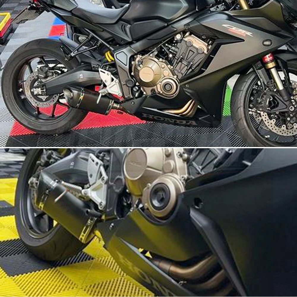 

Titanium alloy Exhaust For CB650F CB650R CBR650 CBR650F 2014-2023 Motorcycle Exhaust Full System Front Mid Link Pipe Escape 51mm