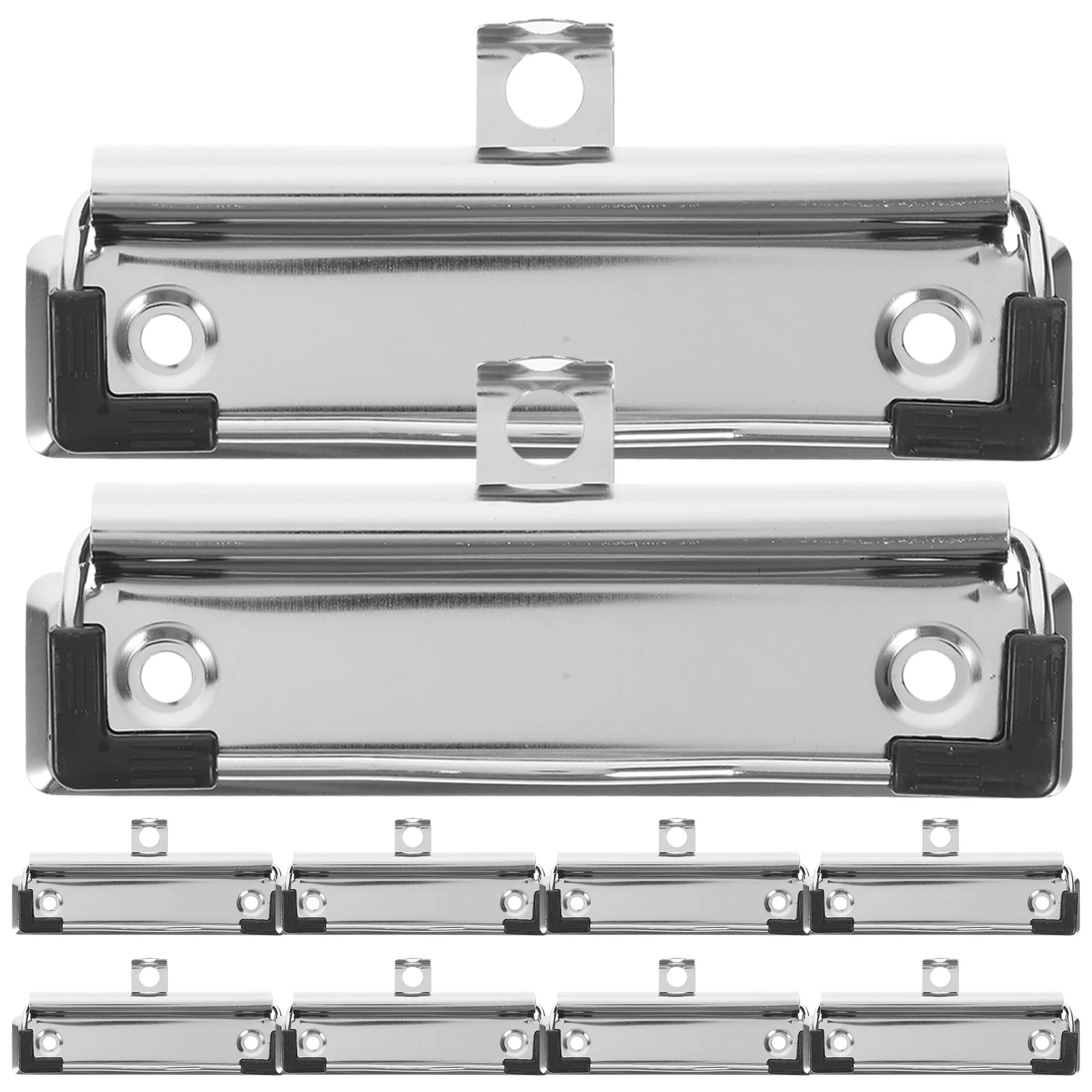 

10 шт. металлические зажимы для буфера обмена, монтируемые металлические зажимы для досок, замена для офиса, школы, документов, принадлежности для хранения бумаги