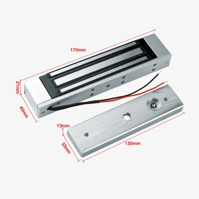 5YOA DC12V Electromagnetic Lock 180KG 350lbs Holding Force Electric Magnetic Locks Electronic Door Access Control System