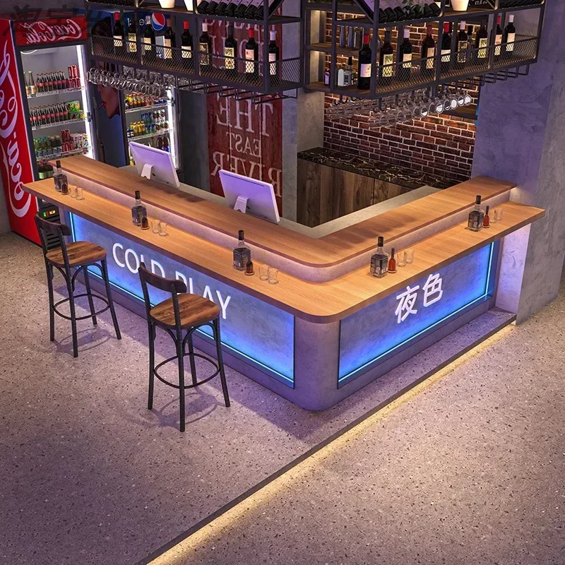 Retro industrial style bar bar restaurant coffee shop front desk bar barbecue shop cashier billiard hall reception desk