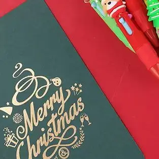 

10pcs New Christmas Four-Color Ballpoint Pen Cute Elk Santa Claus Mini Gel Pen Handbook Pen Student Prize Gift