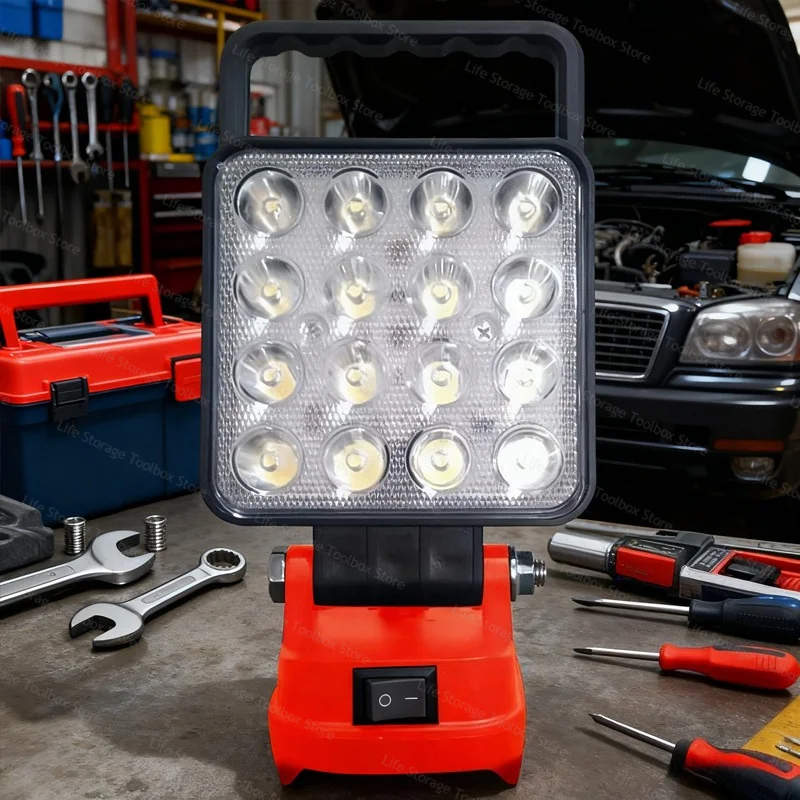 

4in For Milwaukee Battery M18 Led Light Portable Spotlight Cordless Outdoor Work Fishing Handheld Emergency Tool Light No Batter