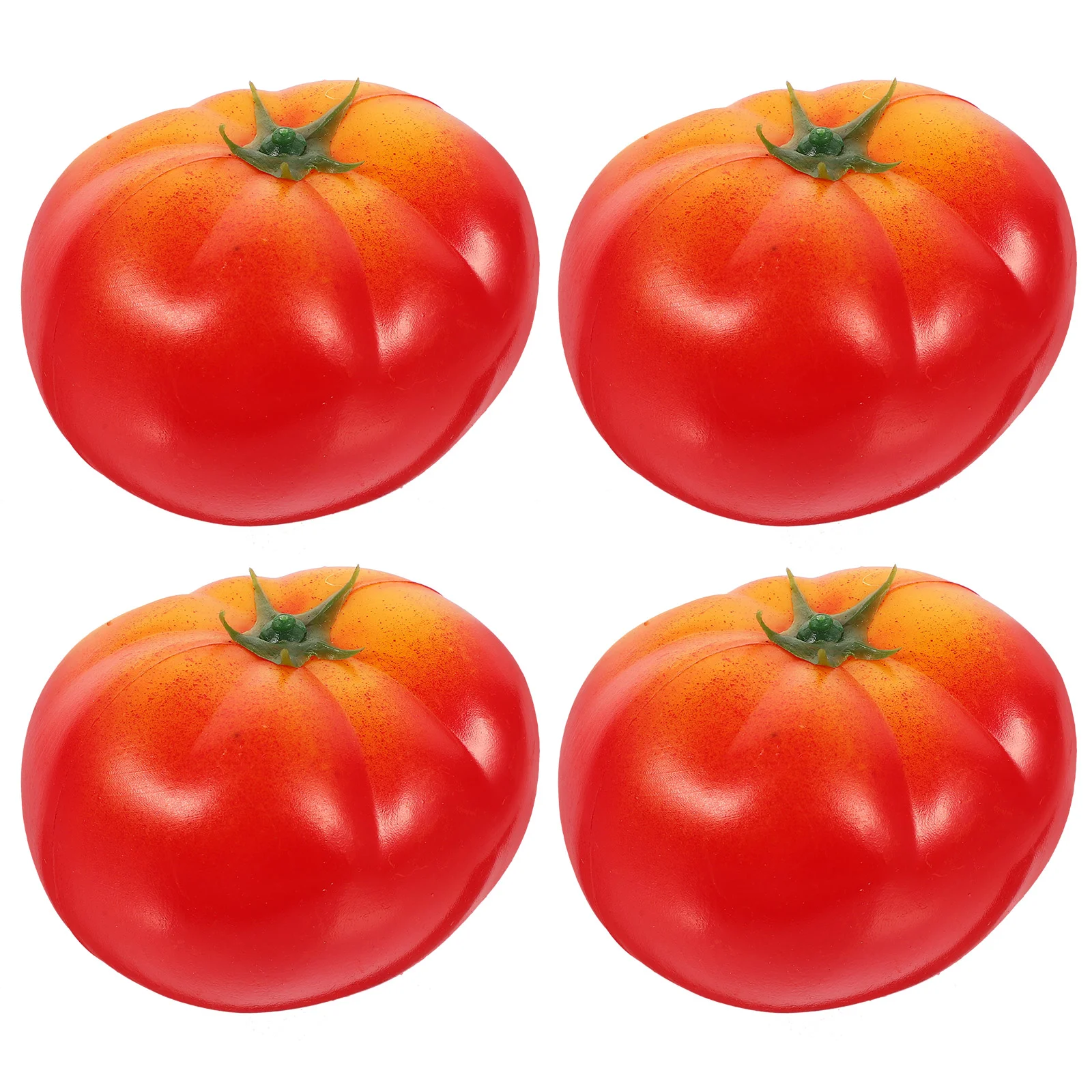 12 pcs Plastic Tomato Models Vivid Lifelike Artificial Fruits for Vegetable Store Decor Kitchen Foam Tomatoes Fake Props Safe