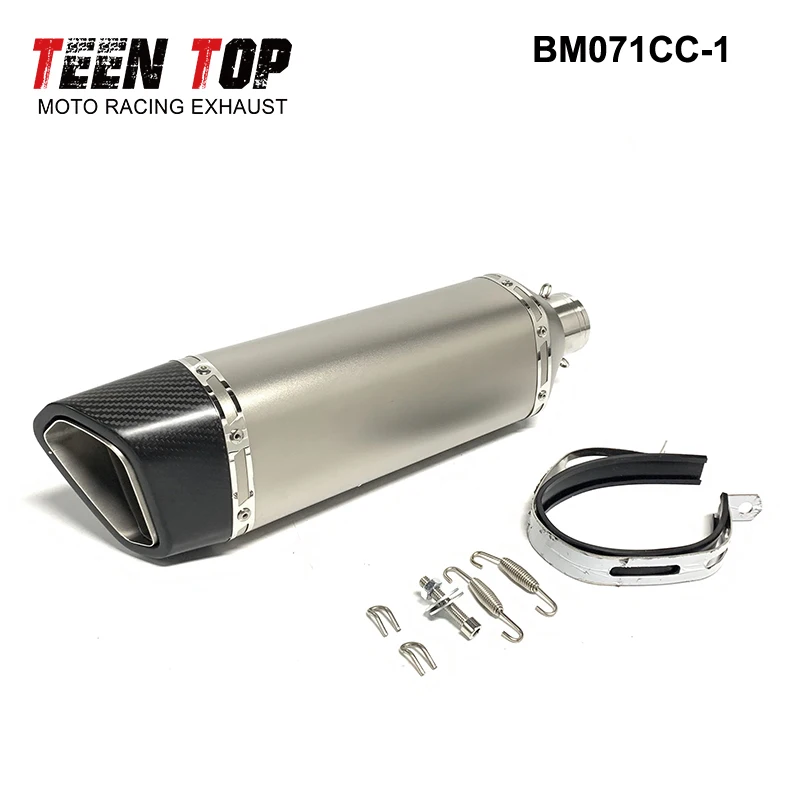 

470mm Universal Motorcycle Muffler Escape Exhaust Carbon Fiber Modified DB Killer Muffler Z900 Ninja400 Ninja650 Z1000 ZX10R