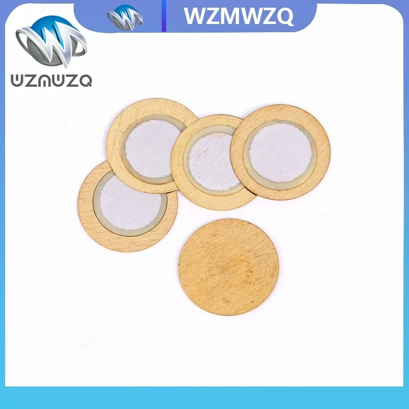 10 peças elementos piezo zumbador sensor de gatilho disco de tambor alto-falante piezo de cobre 12mm 20mm 27mm 35mm 50mm piezoelétrico