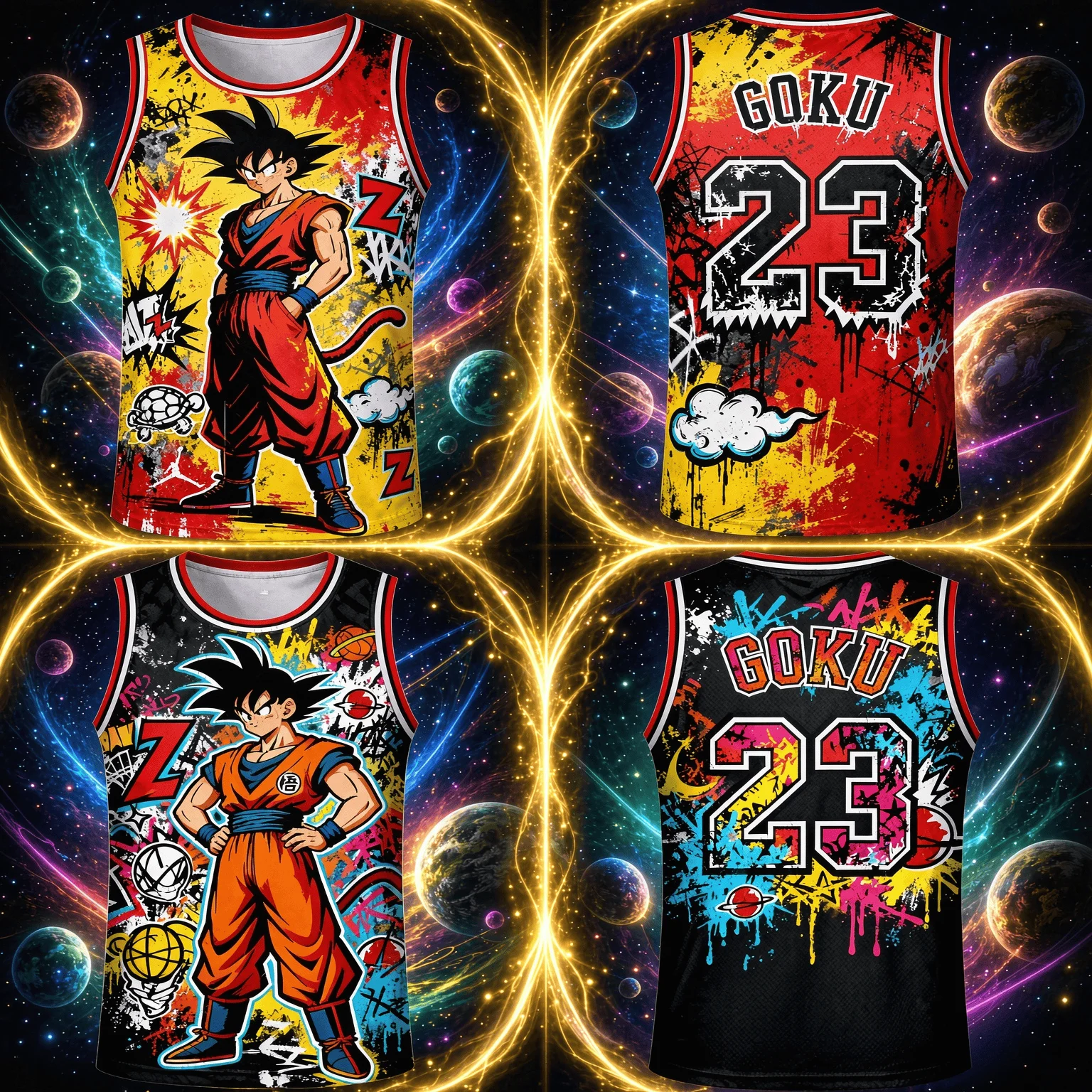 2026/27 New Dragon Ball Z Wukong Special Edition Basketball Suit Parent Child Basketball Sports Tank Top Breathable Quick Drying