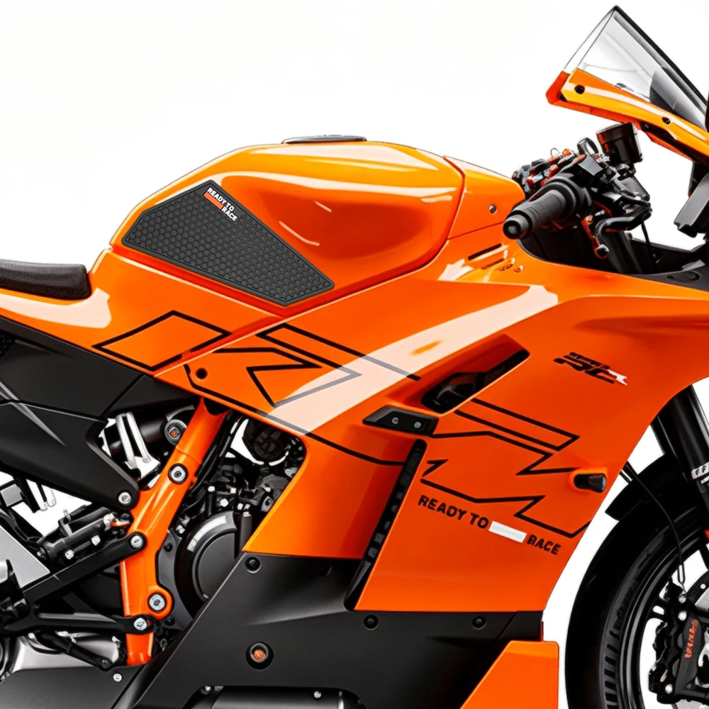For KTM 990RC R 2026 990RCR 990RC R Track Motorcycle Rubber Tank Pad Sticker Side Tank Pad Anti Scratch Decal Non-slip Sticker