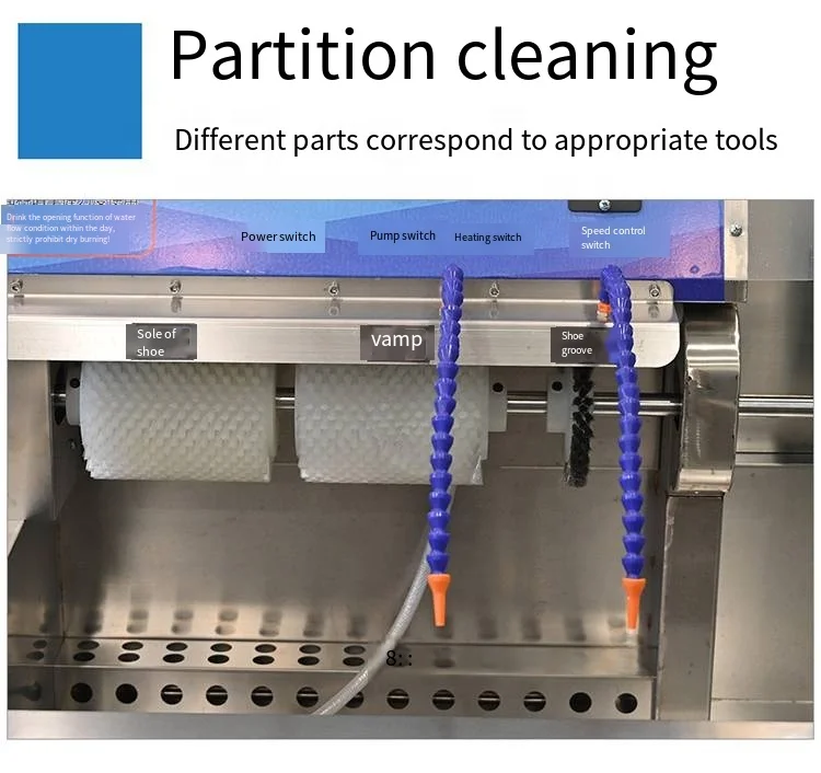Automatyczna szczotka do butów, szczotka do butów o długości 5 minut, dezynfekcja ze stali nierdzewnej, maszyna do czyszczenia, oszczędzanie czasu i wydajne czyszczenie