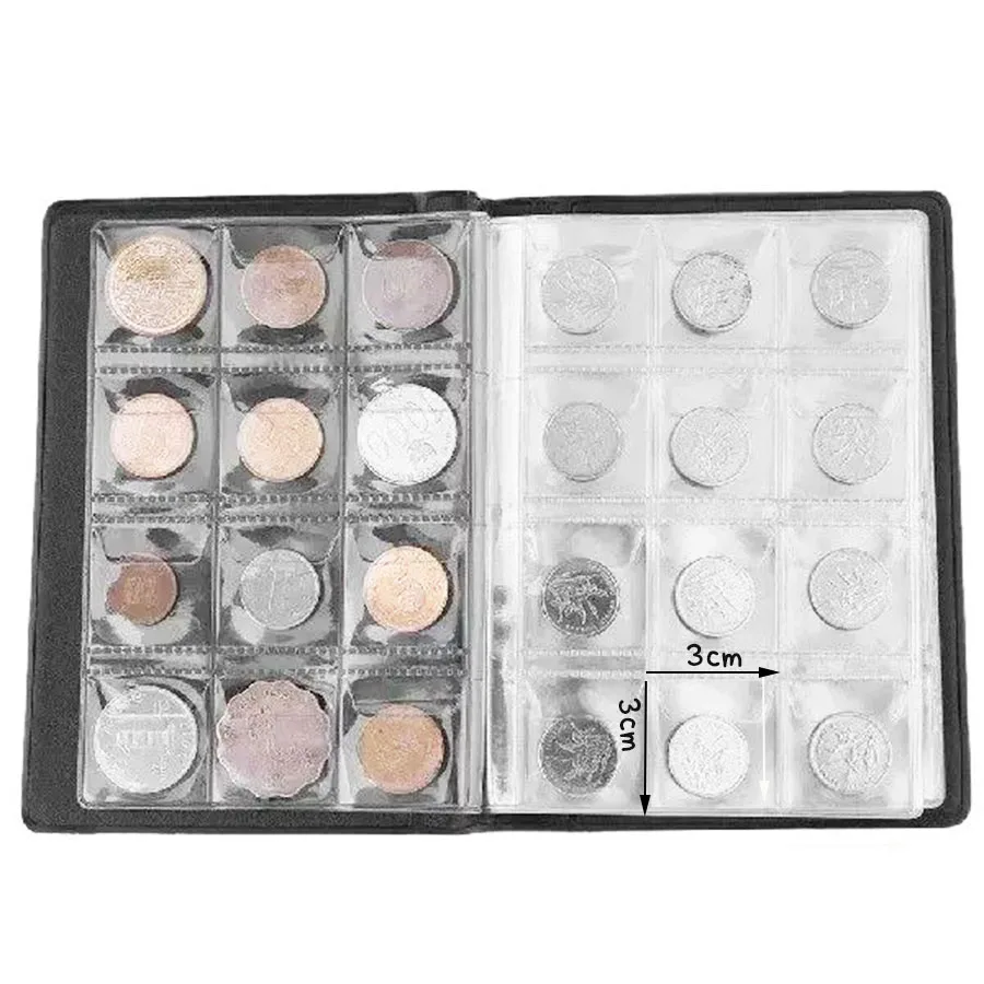 Sharknag 1 set di album di monete piccole con inserto diretto per monete commemorative, album da collezione di monete in rame
