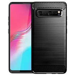 For Samsung S10 5G Silicone Full Protective Matte Soft Phone Cover For galaxy s10 5g Shockproof Carbon Fiber Cases Coque Fundas