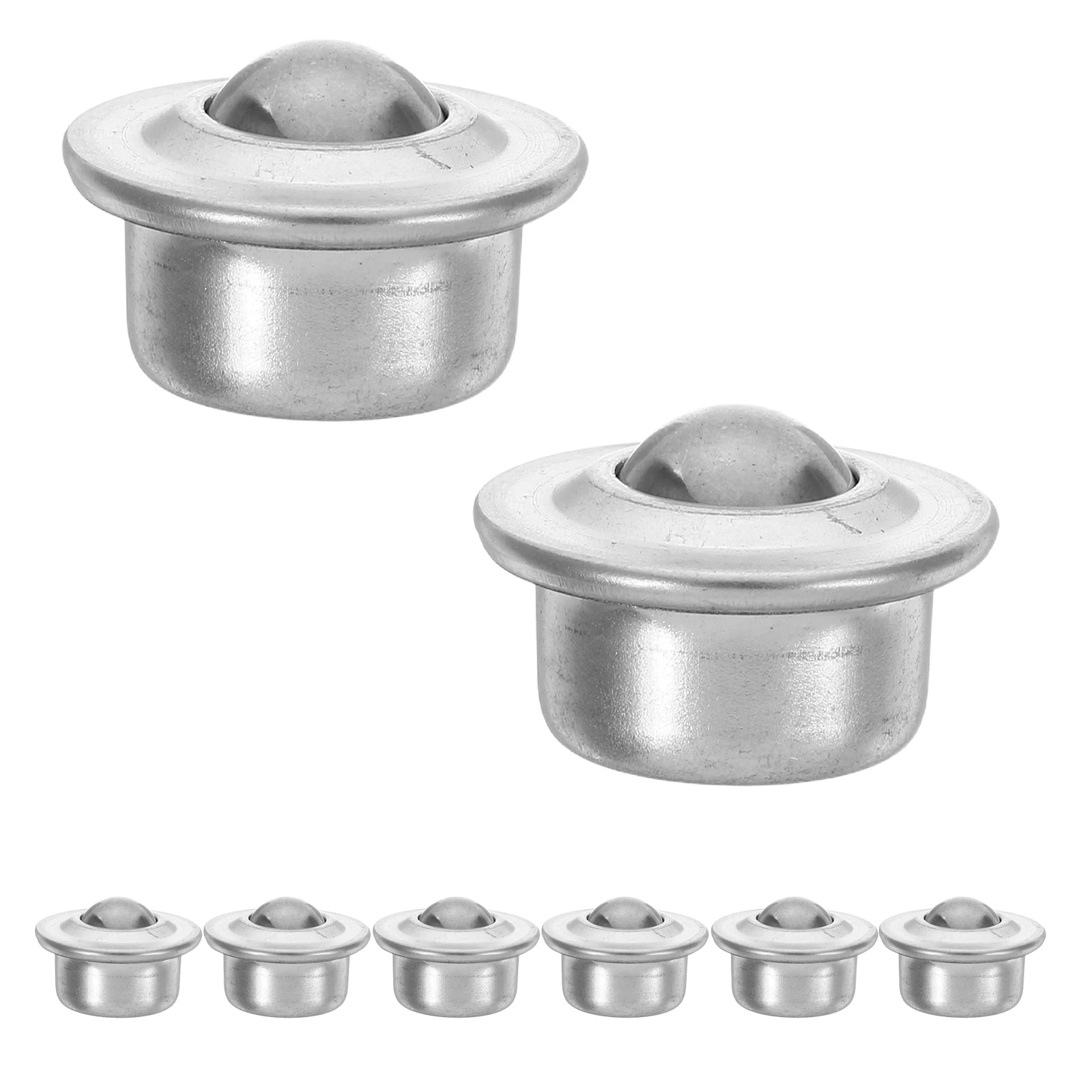 

8pcs Universal Ball Bearings Flat Stainless Steel Roller Precision Transfer Industrial Automation Systems Appliance