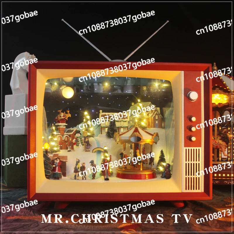 American Mr.Christmas Snowflake TV Music Box Music Box Carousel Girls Birthday Gift