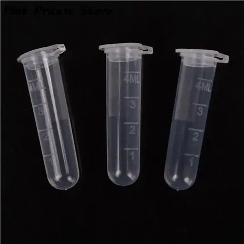 30Pcs 5ml Plastic test tubes with clear scale centrifuge tube with lip with Graduation EP tube