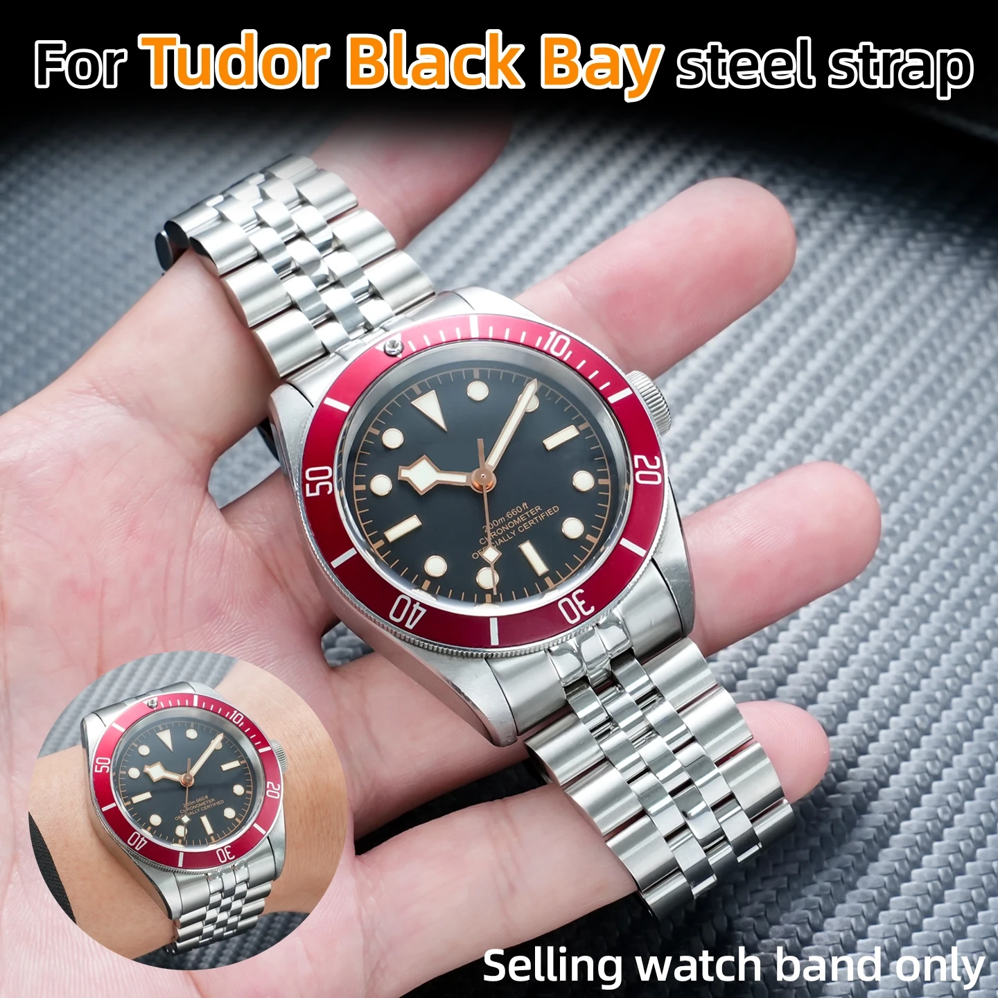 20mm 21mm 22mm Jubilee Curved End Metal Bracelet For Tudor Black Bay M7941A M79250 Stainless Steel watch band strap Accessories