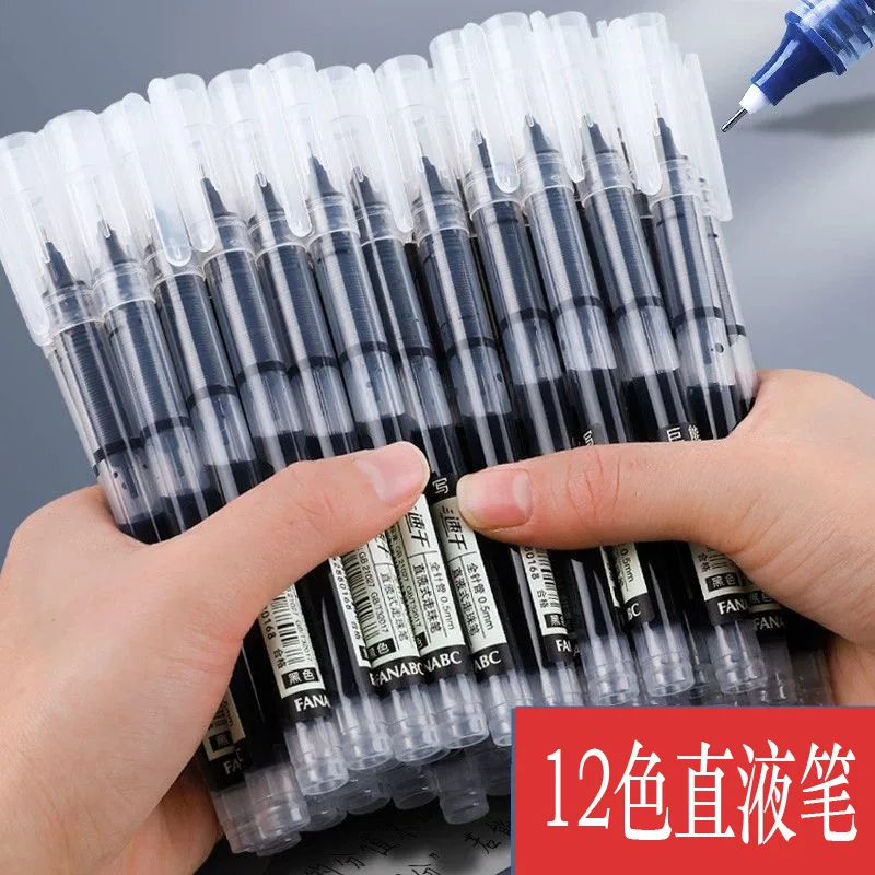 

Quick Dry Liquid Ink Gel Pens 0.5mm Needle Tip Large Capacity Black Blue Red For Student Exam Office Writing Marking Correcting