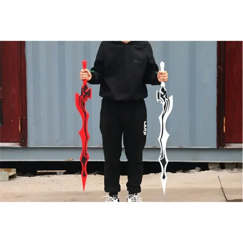 [مضحك] 110 سنتيمتر تأثيري أكل/اضافية آخر إنكور صابر نيرو سلاح أحمر بولي كلوريد الفينيل إيفا السيف نموذج أنيمي زي حفلة هدية لعبة MN1