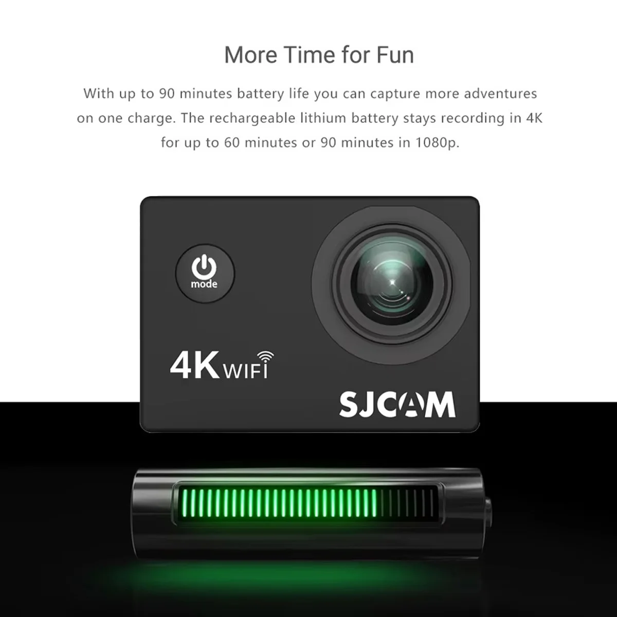 4K Ultra HD Action Camera SJCAM SJ4000 AIR with 30M Waterproof Housing, 16MP Photo, 1080P 60FPS Video, 2