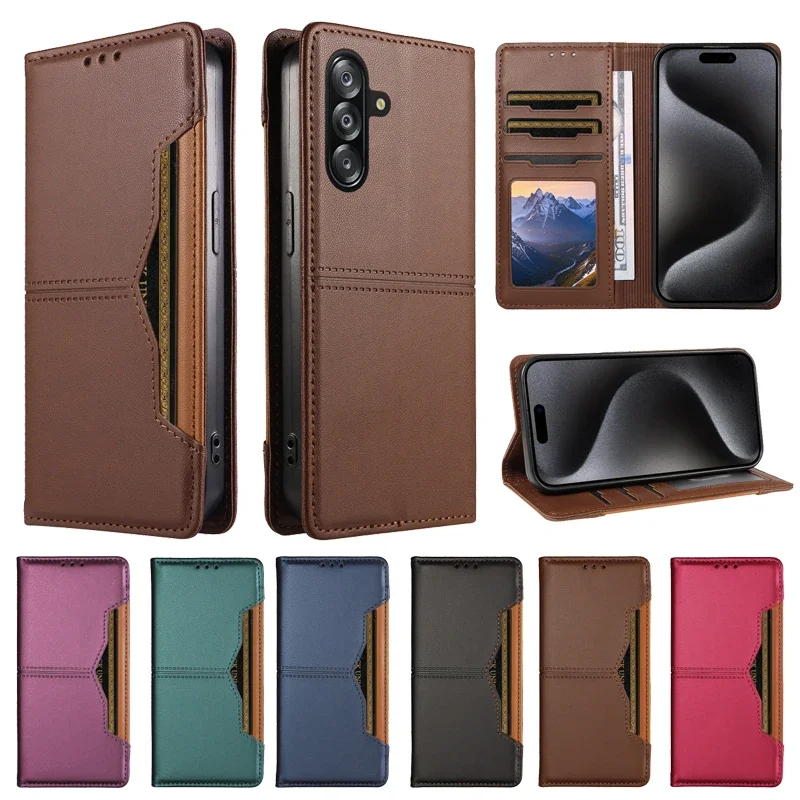Wallet Case For Samsung Galaxy A56 A36 A26 A16 A06 4G M06 F06 5G Flip Cover Phone Luxury Magnetic Book Protective Bags Fundas