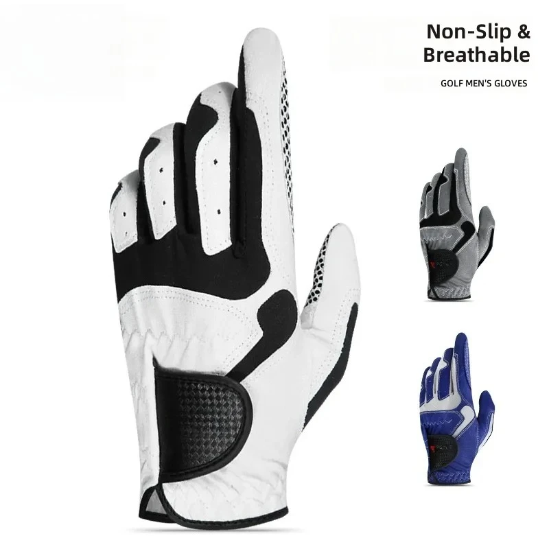 for Golf Gloves Men Microfiber Cloth Left Hand Single Non Slip Granular Sports Gloves