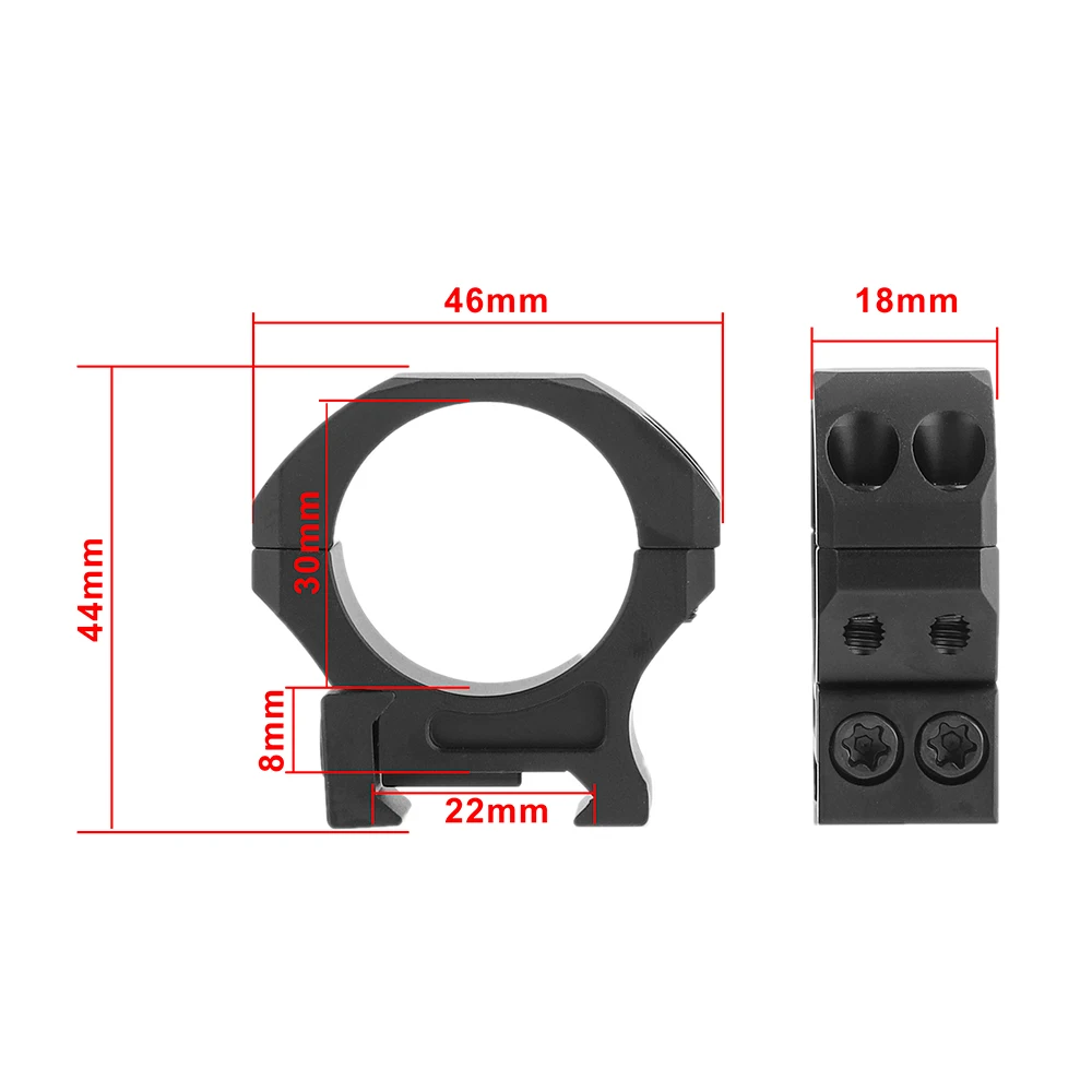 Imagem -05 - Marcool-hunting Rifle Scope Mount Anel para Dia Âmbito de Tubo Picatinny Rail Lanterna Tática Alumínio Novo 7075 30 mm Pcs