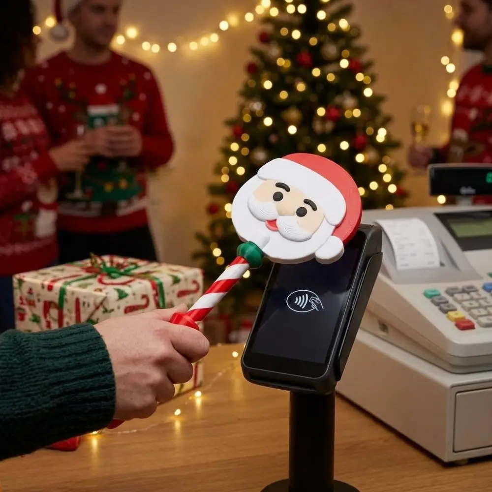 3D Printed Christmas Credit Card Wand Plastic Christmas Star Contactless Payment Wand Novelty Non-Contact