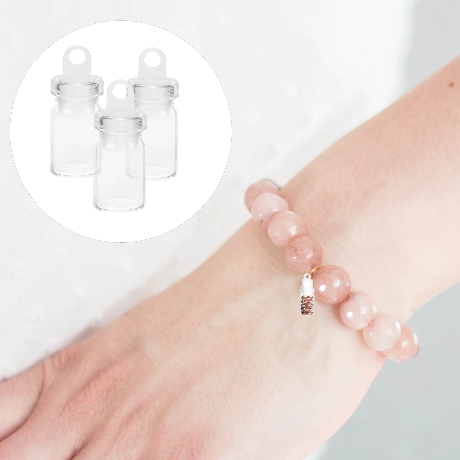 

10Pcs Clear Glass Wish Bottles Tiny Mini Jars with Stopper for DIY Wishing Bottle Crafts Personalized Gift Ideas