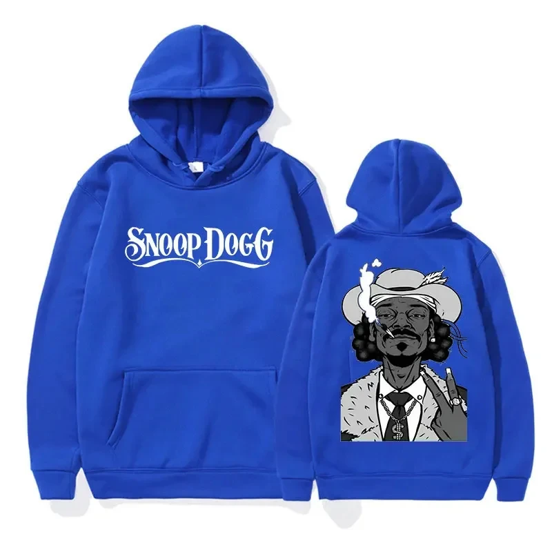 Rapper Snoop Lion Dogg Men's and Women's Cartoon Cotton Fleece Hoodie Long Sleeve Casual Pullover Fashion Hip Hop Oversize Top